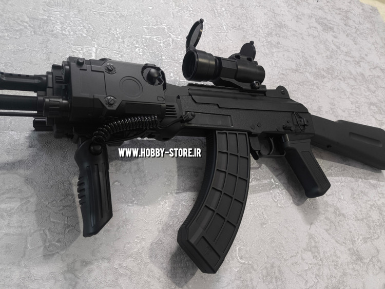 تفنگ اسباب بازی تیر ژلهای مدل کلاش AK12 فول اکسسوری زیبا و خفن