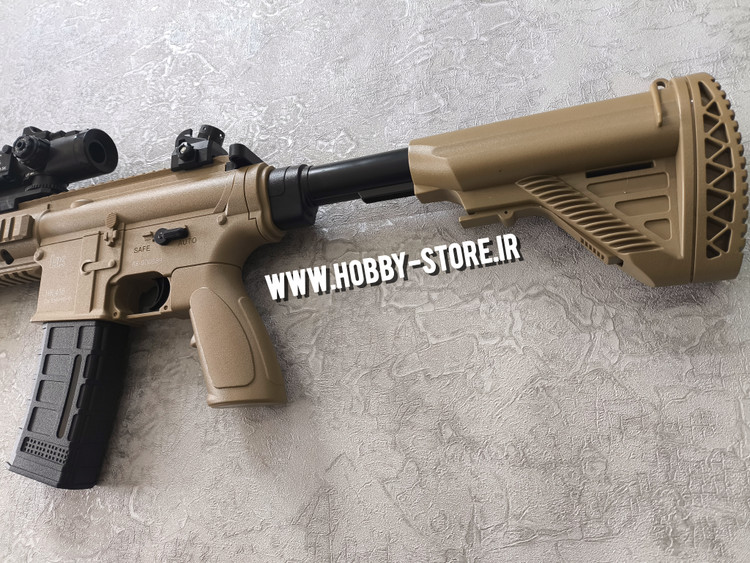 تفنگ اسباب بازی تیر ژلهای پرقدرت مدل HK 416 رنگ صحرایی