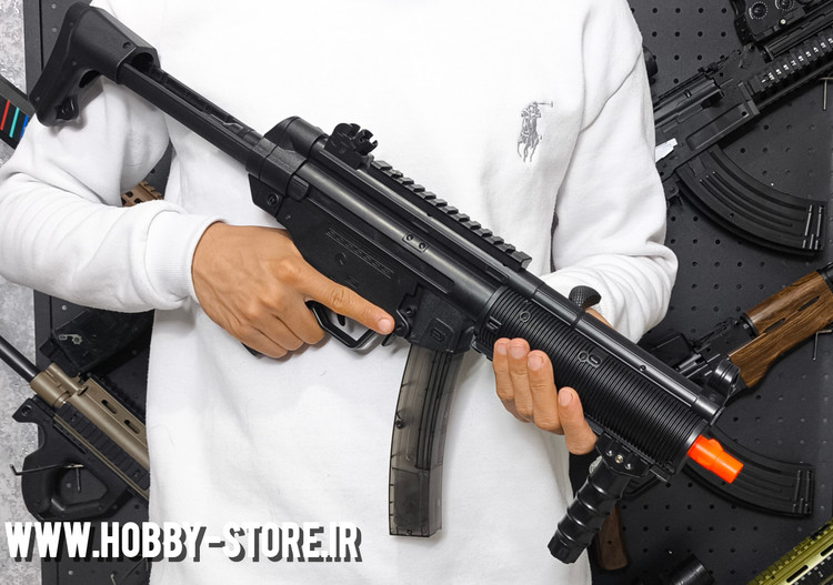 تفنگ تیر ژلهای MP5 K مشکی با قنداق جداشونده