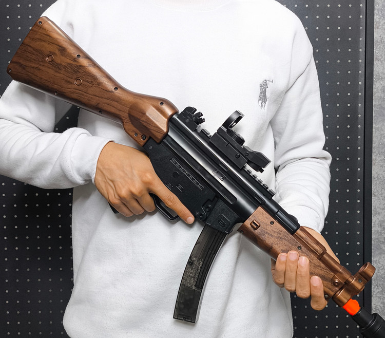 تفنگ تیر ژلهای MP5 K طرح چوبی